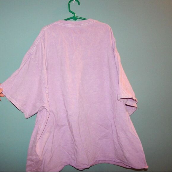 DISNEY women's x-large purple Living My Best Life cropped graphic t-shirt - Picture 4 of 4